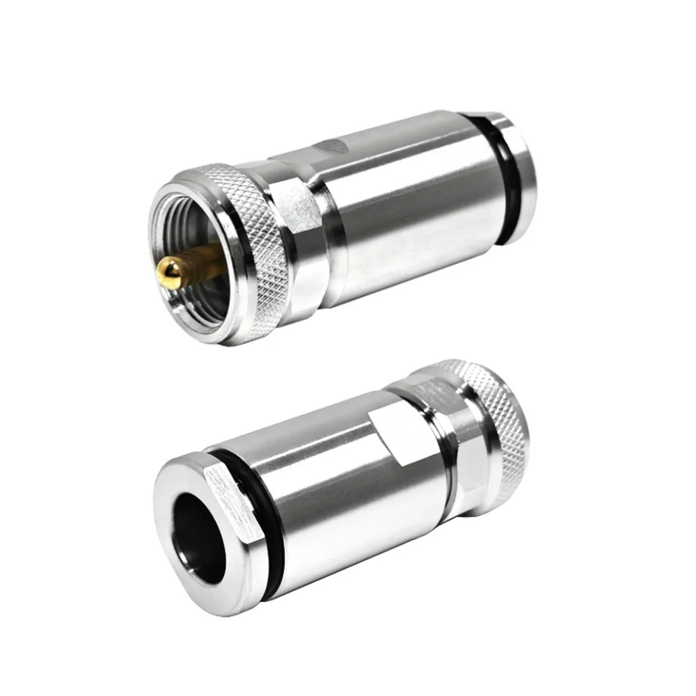 UHF PL259 Straight Male Plug Clamp for RG213 RG214 LMR400 RG8 Cable RF Coaxial Connectors