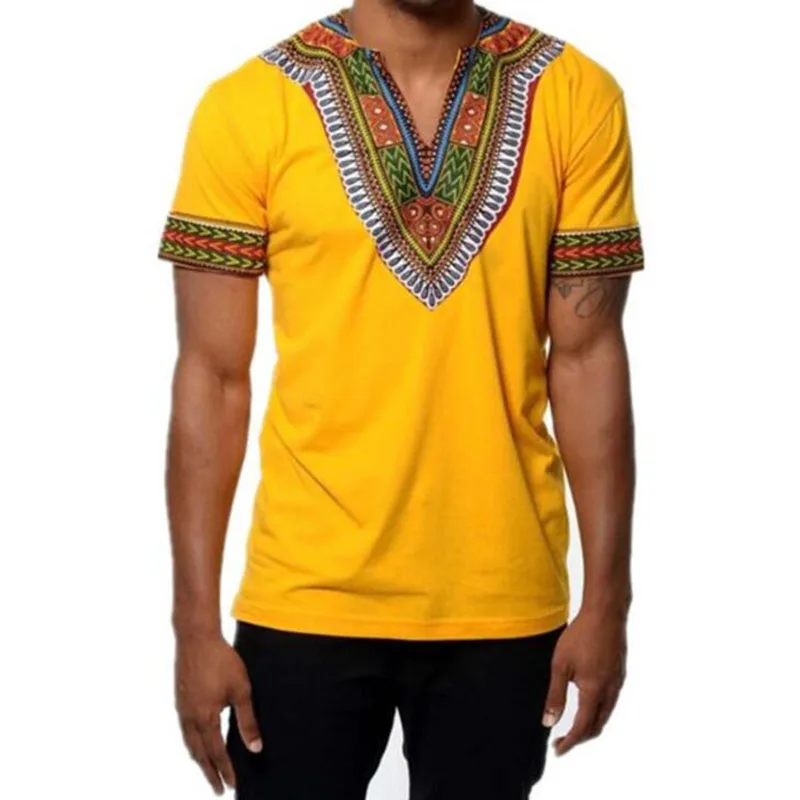 Fashion Mens African Clothes Tops Tee Shirt Homme Africa Dashiki Dress Clothing Brand Casual Short Sleeve T Shirt for Men