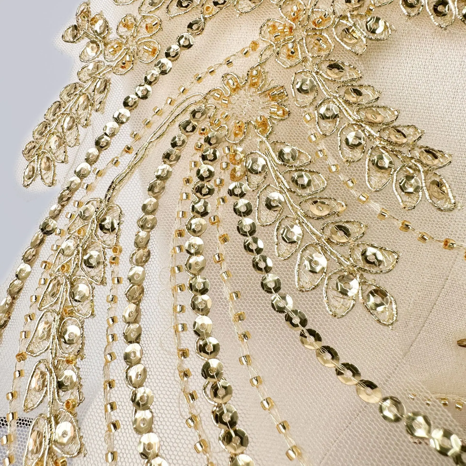 Gold Embroidery Corsage Patches - Elegant Dress Decor