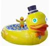 Yellow duck fishing frog