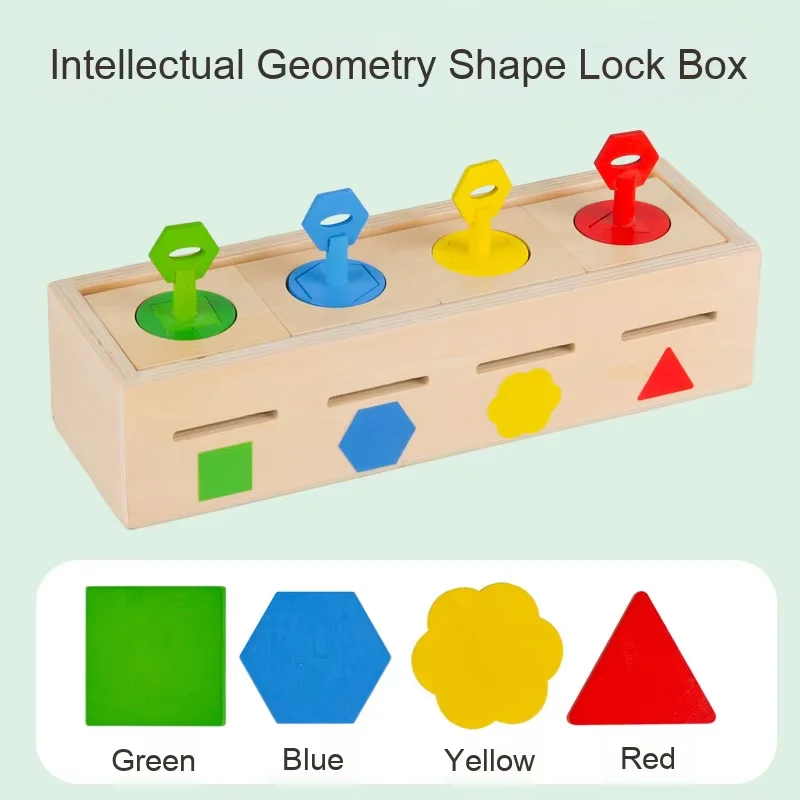 Montessori-Sinnesentwicklung Holzspielzeug für Kinder, kognitive Intelligenzbox, Lern- und Sortierspielzeug für Kleinkinder, pädagogisches Spielzeug Geschenk