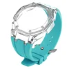 Étui transparent + bleu Tiffany
