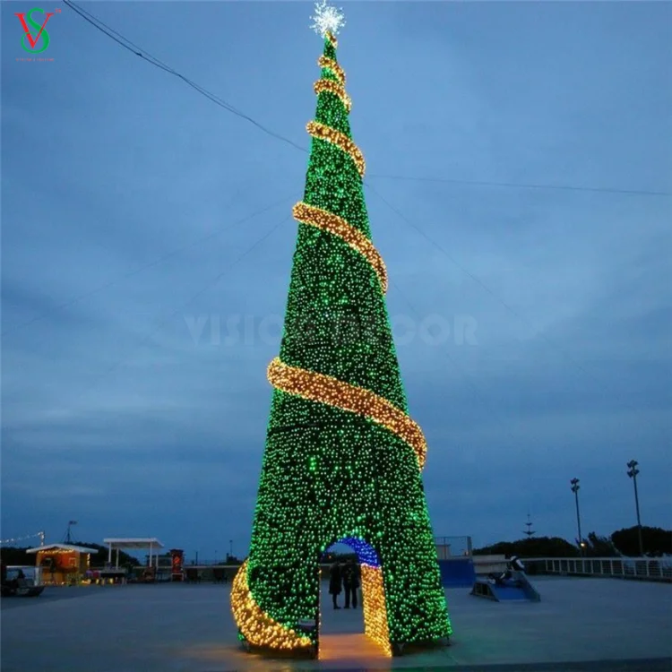 Wholesale Led Fibre Optic Christmas Tree Garland Lighting For Plaza Mall Commercial Decoration Buy Garland Light Fiber Optic Christmas Tree Lighting Led Christmas Cone Tree Light Product On Alibaba Com
