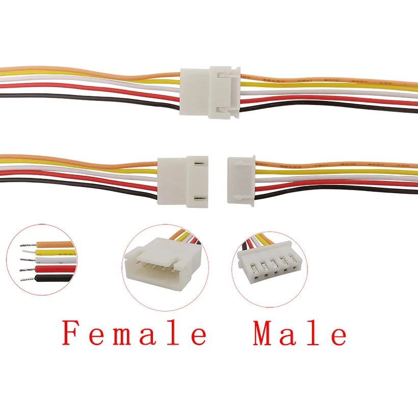 Jst Xh 2.54 5 Pin Pitch 2.54mm Wire Connector Jst Xh2.54mm Male Plug