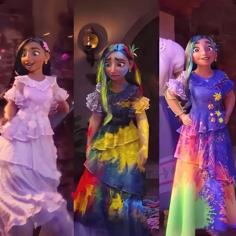 Cnexmin DéGuisement Isabela Encanto Enfant Costume Isabela Cosplay Princesse Robe Isabella Fille For Halloween Noel Partie C Amz