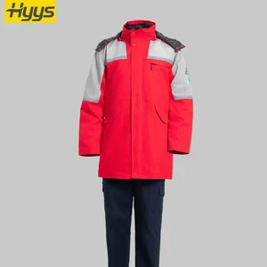 Detachable Long Anti Static Winter Work Clothes Coat Outdoor Heavy Workwear Jackets with Reflective