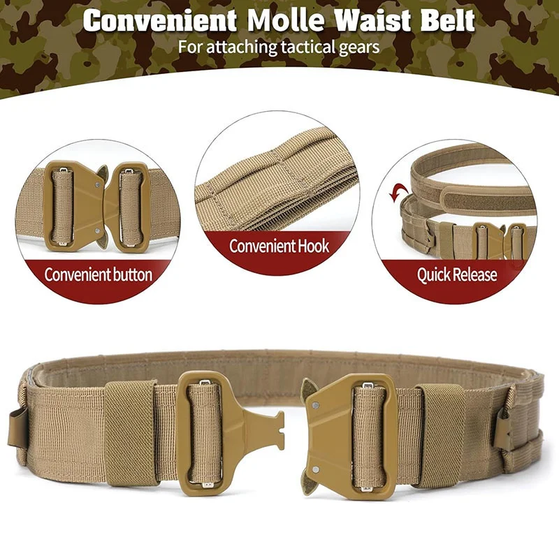 Modular Sport Enthusiasts High Density Material Quick Release Tactical Heavy Duty Belt High Density Material Tactical Belt