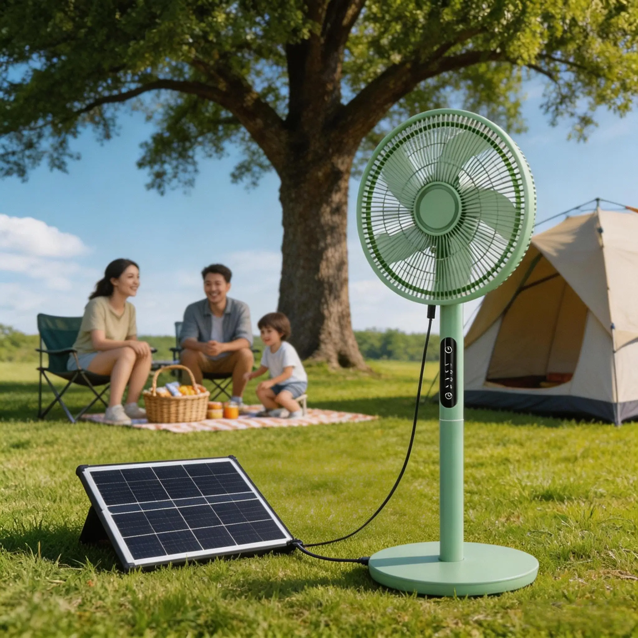 Pedestal Fan, 16'', Solar, Plastic, Brushless - detail 24