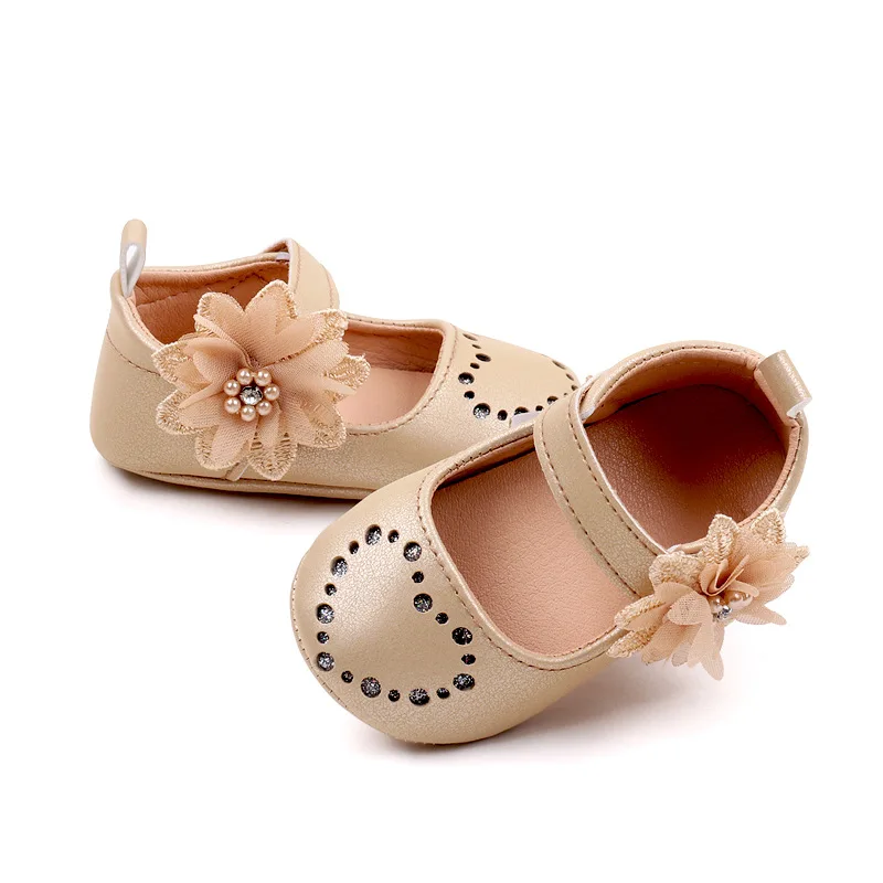 Hot Selling Gold Color Bling Princess Baby Girl Shoes Party Evening Girl Shoes supplier