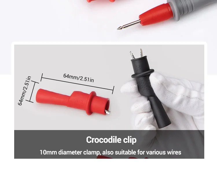 PT1033/PT1034 Replaceable Needles Universal Test Leads for Digital Cable Feeler Wire Probe Multimeter Probes