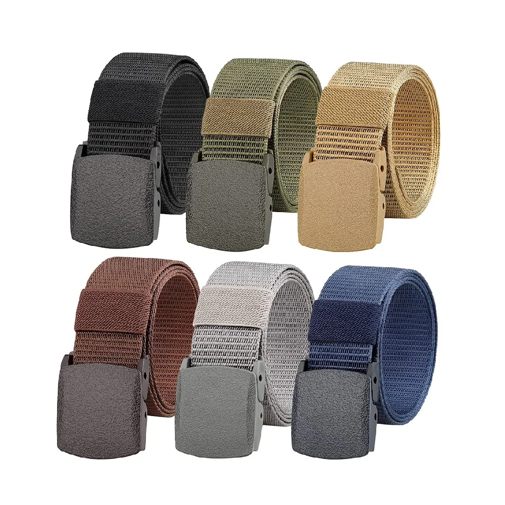 Durable Hot Selling Tactical Fashion Nylon Belt Lightweight Plastic Buckle Metal Free Tactical Belt