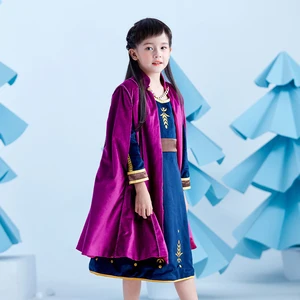 Girls Children Disney Princess Christmas Regal Dress Customized Color Standout Choice for Themed Events Polyester Material
