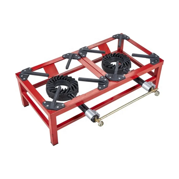 High Quality Iron square Double burner Outdoor Gas Stove