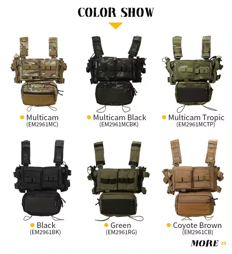 Emersongear 500d Cordura Nylon Multicam Adjustable Combat Chest Rig Mk3 ...