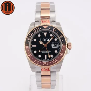 Free Shipping Customized 2813 Movement 904L Steel 40mm Rootbeer Gmt Master Luxury 3A Watches