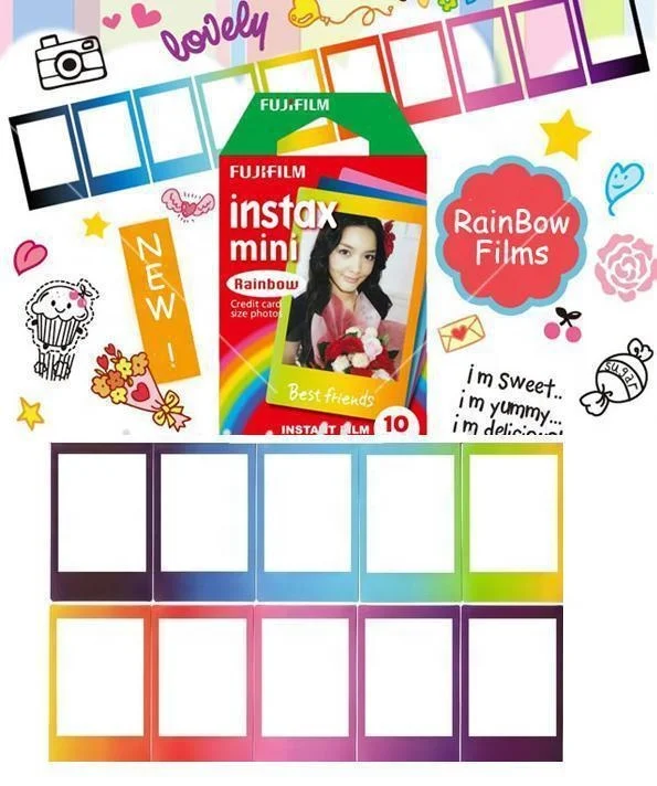 Lerp & fujifilm rainbow instax mini 9 пленка instax filme fuji instax mini