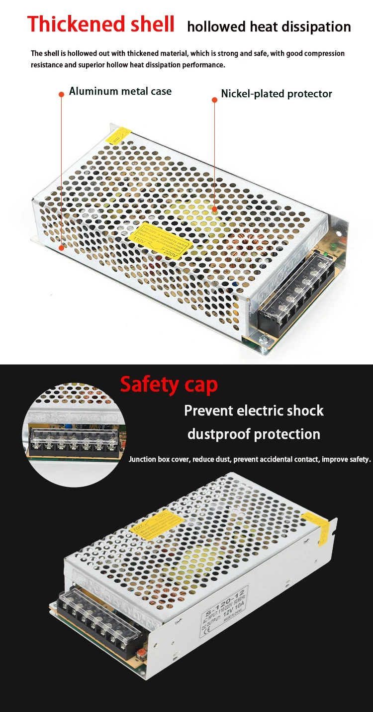 LED Strip Transformer AC to DC 110V/220V to 5V 12V 24V Indoor Switch ...
