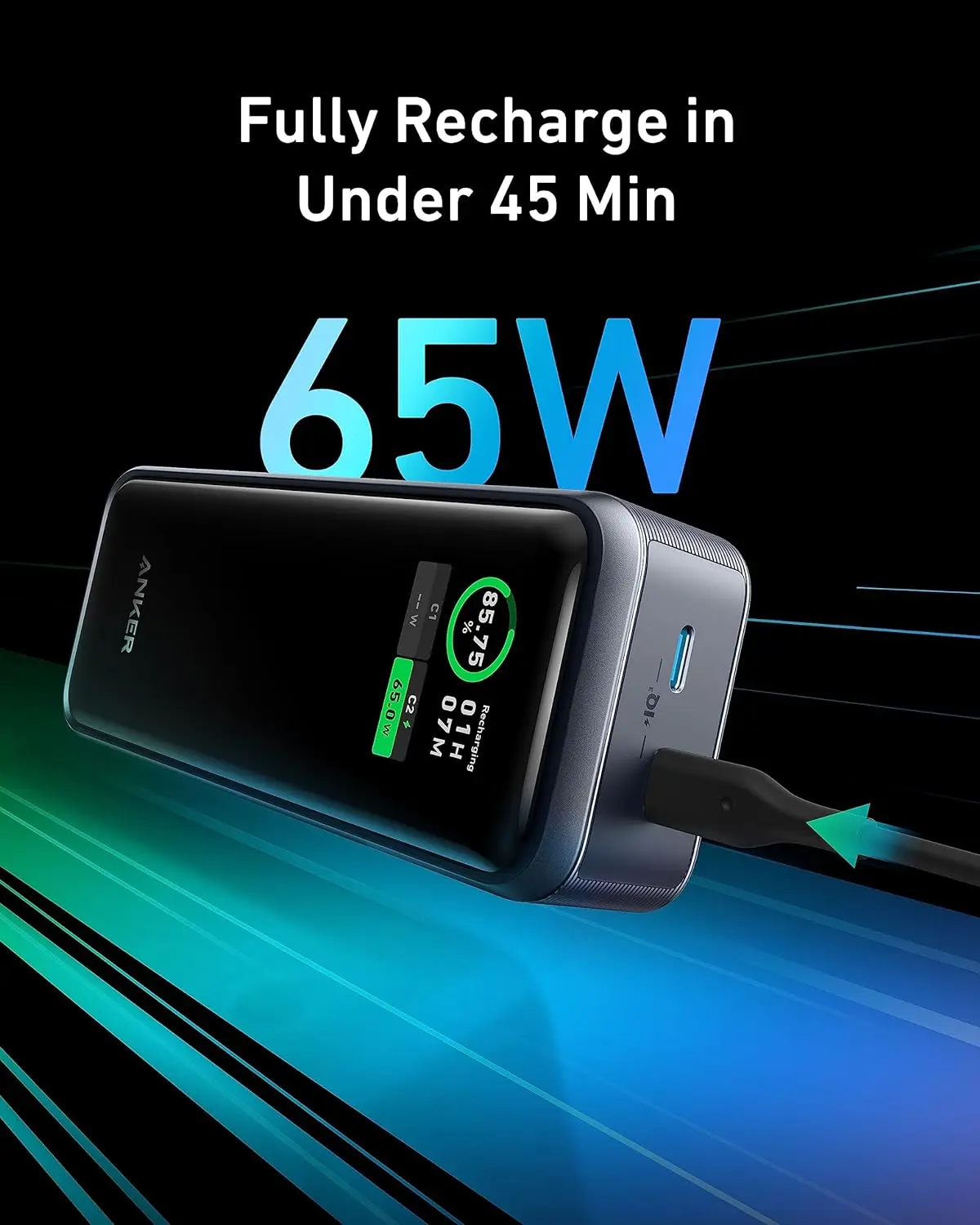 Anker Power Bank - 12000mah Portable Charger with 130W Output