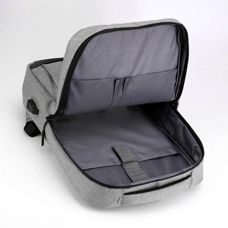 Women Men Dual Zipper Laptop Backpack 