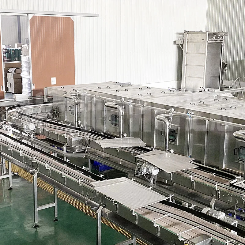 1000BPH Automatic Spraying Type Beer Bottle Pasteurizer Small Tunnel Pasteurizer
