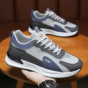 Thick Sole Height-increasing Shock-absorbing Comfortable Soft Lining Lace-up Design Youthful and Simple Casual Shoes