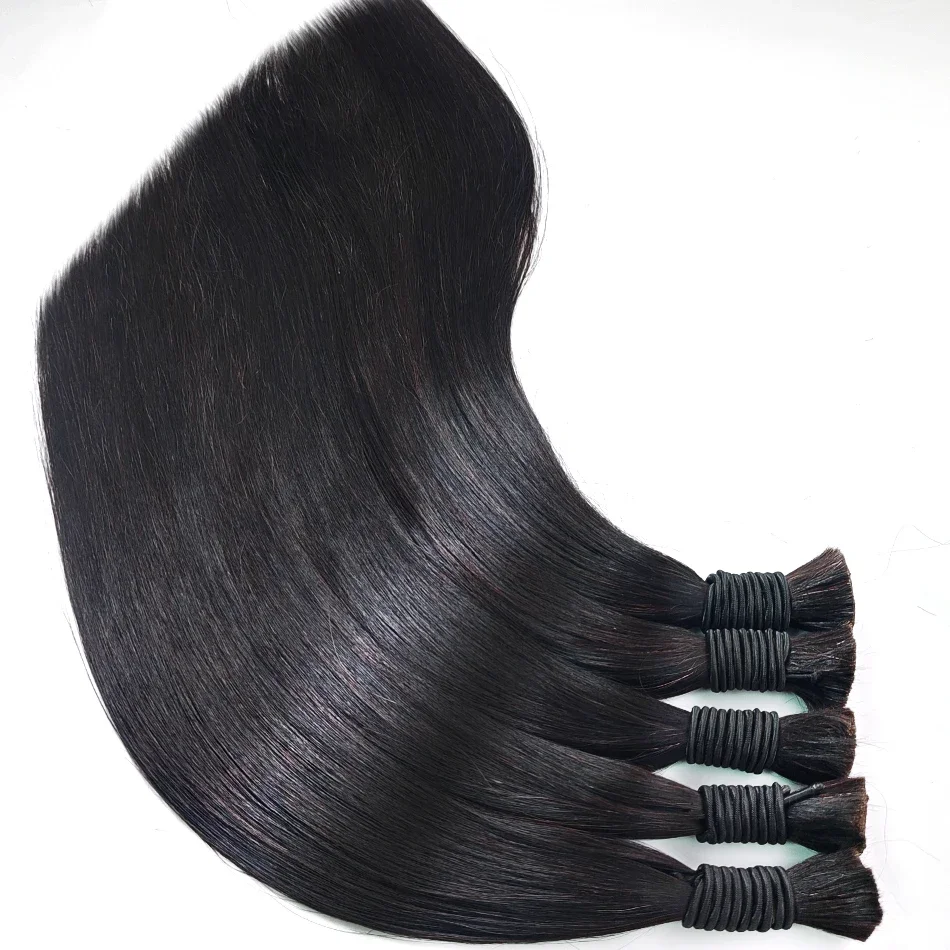100% Virgin Human Hair Bulk Extension Loose Body Wave Bulk Weben fir Flechten_voghion.com