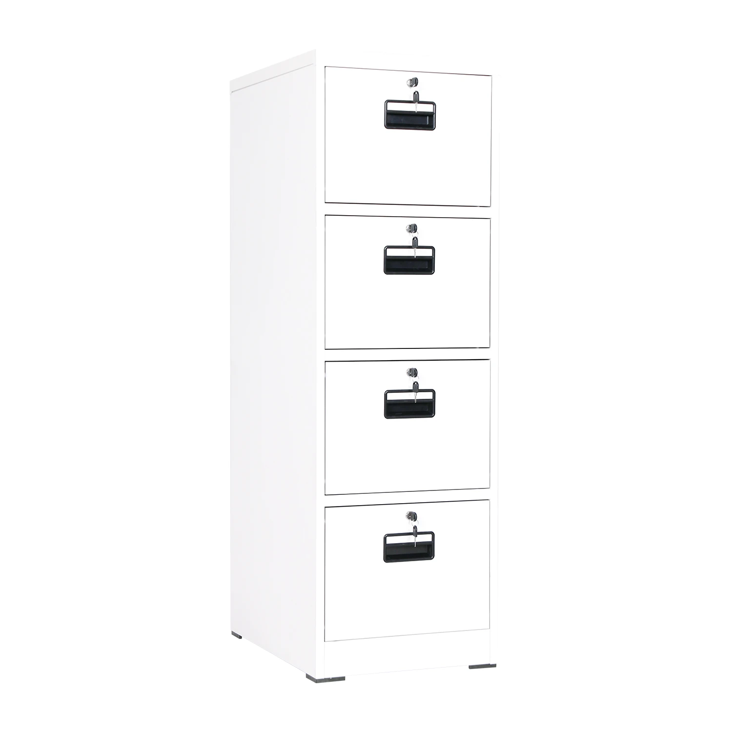 Modern White 4-Drawer Lockable Metal Card File Cabinet Office Furniture for Living Room and Hotel Wholesale