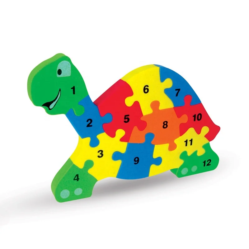 EVA Soft Jigsaw Puzzle Game Cartoon Animal Number Puzzle Toys Educational DIY Toys