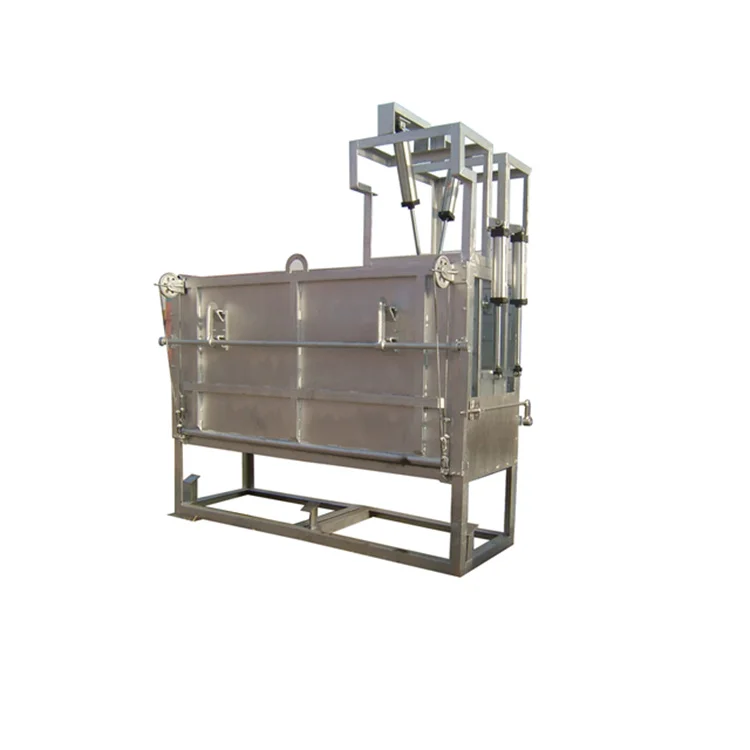Supply of cattle halal dumping box spin killing box slaughtering equipment
