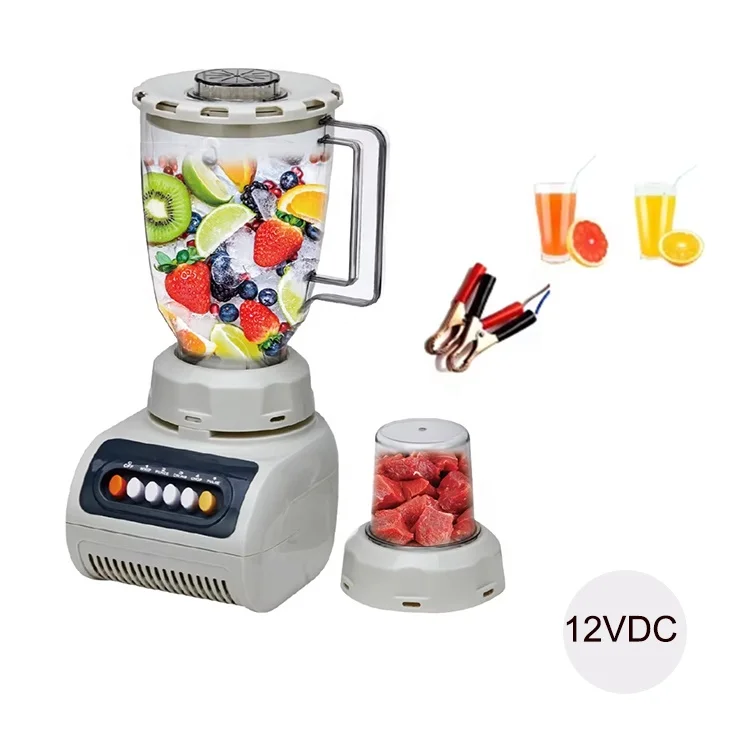 12vdc Solar Multi-function Juice Machine Grinding Cup Mixer Solar Battery Operate Blender