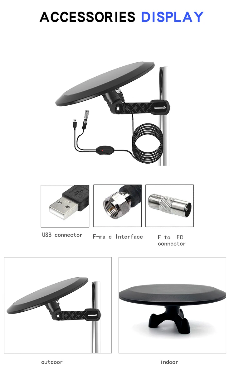 Hot Sale Antenan Indoor Tv Antena Digital Hdtv Aerial High Gain Hd