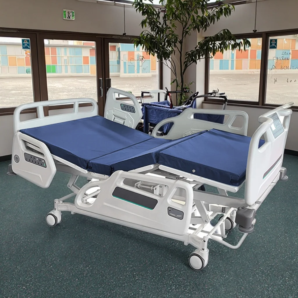 Sample Available - Advanced 4-Section Electric Hospital Bed with LINAK Motors Adjustable Medical ICU Bed 2