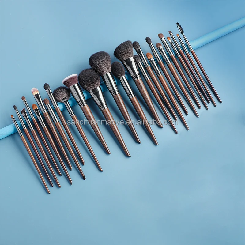 OVW Factory Makeup Brushes Set 24pcs Natural Goat Hair Powder Foundation Contour Blending Eyeshadow Eyeliner Makeup Tools