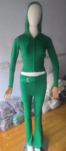 Dropshipping Ready to Ship New Arrivals Fashion Knitted Sweater Hoodie Two Piece Set Women Clothing