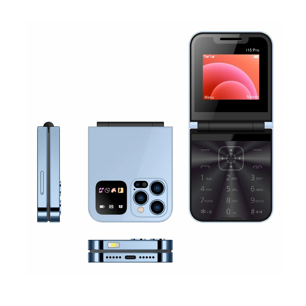 Customization 4G Android Flip Smart Mobile Phone Touch Screen Unlocked 4G Smart Android Big Button Keypad SOS Flip Cell Phones