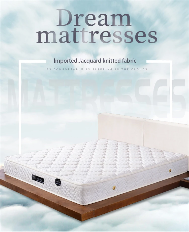 bedrooms 2021 modern home furniture euro pillow top pocket spring mattress  cover upholstery fabric mattress