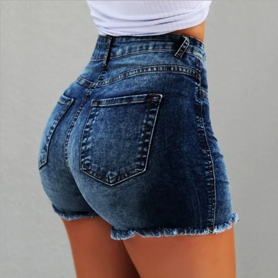 Sexy Dance Womens Ripped Denim Jeans Shorts Summer Stretch Rip High Waisted  Short Pants Girls Casual Pockets Hotpants