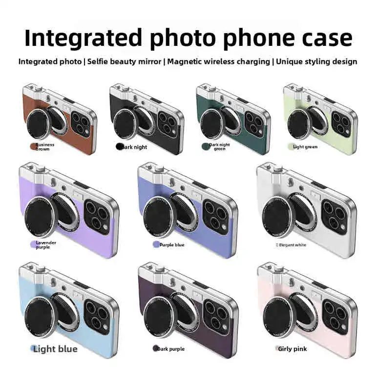 High Quality Hard PC Case for iPhone 16 15 14 13 Pro Max Magnetic Stereo Camera Electroplate Craft XR Model Pack in OPP