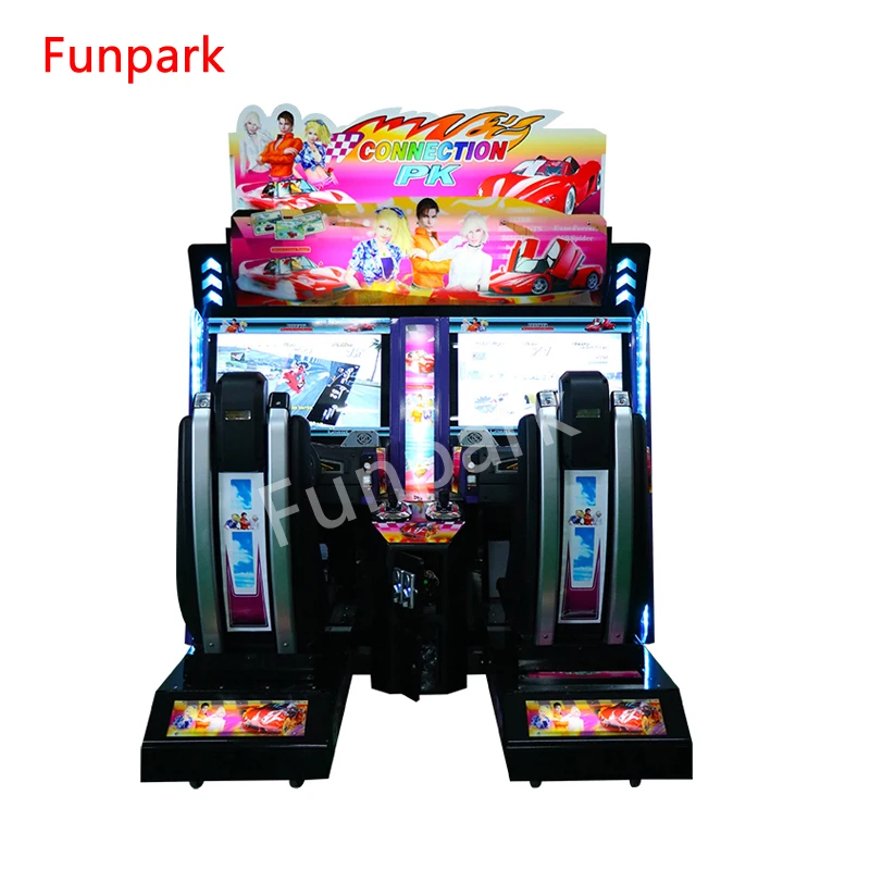 Funpark Indoor Gaming Center Car Racing Two Player Arcade Game Machine Amusement Park Equipment Simulator Games Racing manufacture