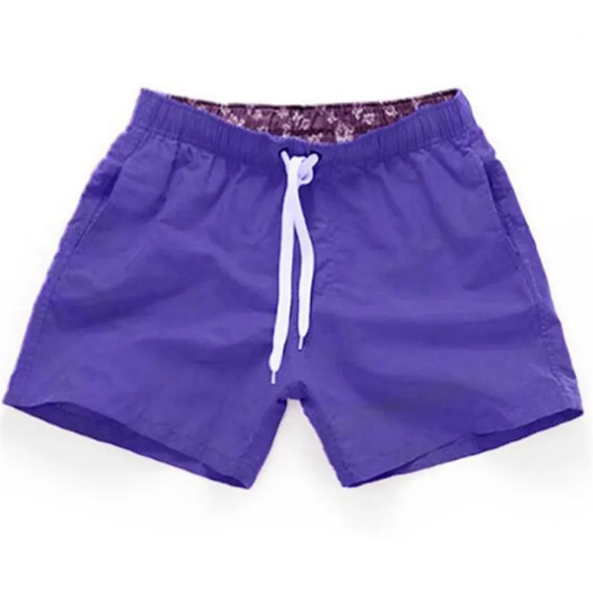 Summer Elastic Waist Shorts Polyester Gym Jogging 5 Inch Inseam Beach Surf Swim Shorts For Men975_voghion.com