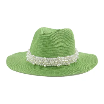 New Style Women Summer Skimmer Boater Hat Wholesale Straw Hats With Pears