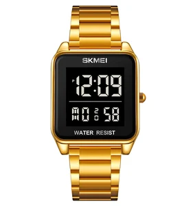 SKMEI 2154 Stainless Steel Sport Luxury New Business Electronic Watch Day/Date Week Adjustment 12/24 Hours Display Water