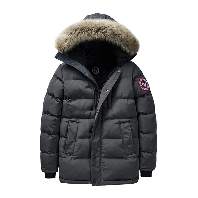 Winter Jackets And Coats For Man With Wool Hood Warm Poly Filled Padded ...