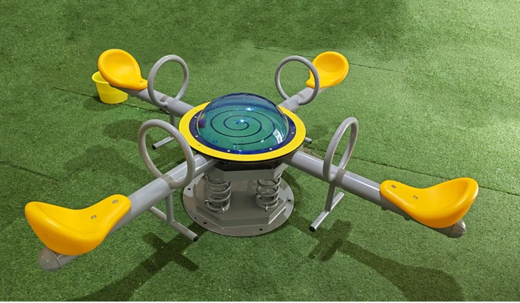 High-quality Children's Outdoor Four Seat Spring Seesaw Park Community Backyard Playground Equipment Fun Product