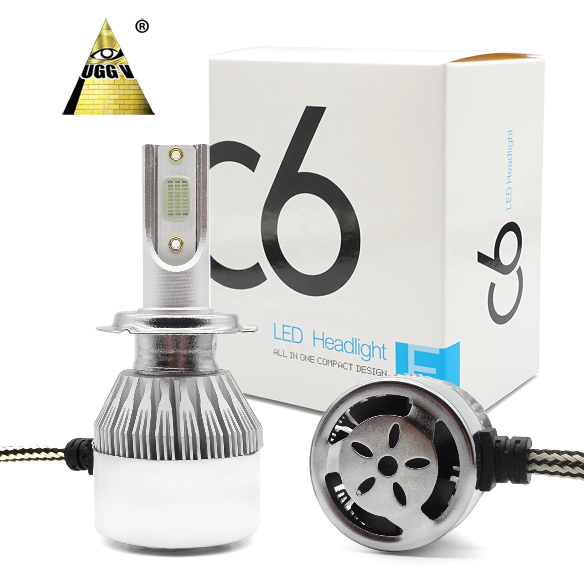 C6 LED H8 Model Low Beam Headlamp 36W 3800lm 8000K Per Bulb Waterproof Car LED Headlights 12V 6000K New H11 H13 H10 Compatible