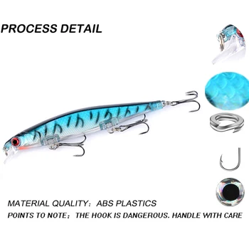 Newbility 13.5g Hot Sale Hard Fishing Lure 110mm Double Circle Minnow Plastic Hard Fishing Lure – Minnow – view 5