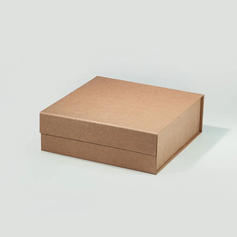 Customize Retail Store square Kraft Paper Gift Product Packaging Boxes with Magnetic Lid