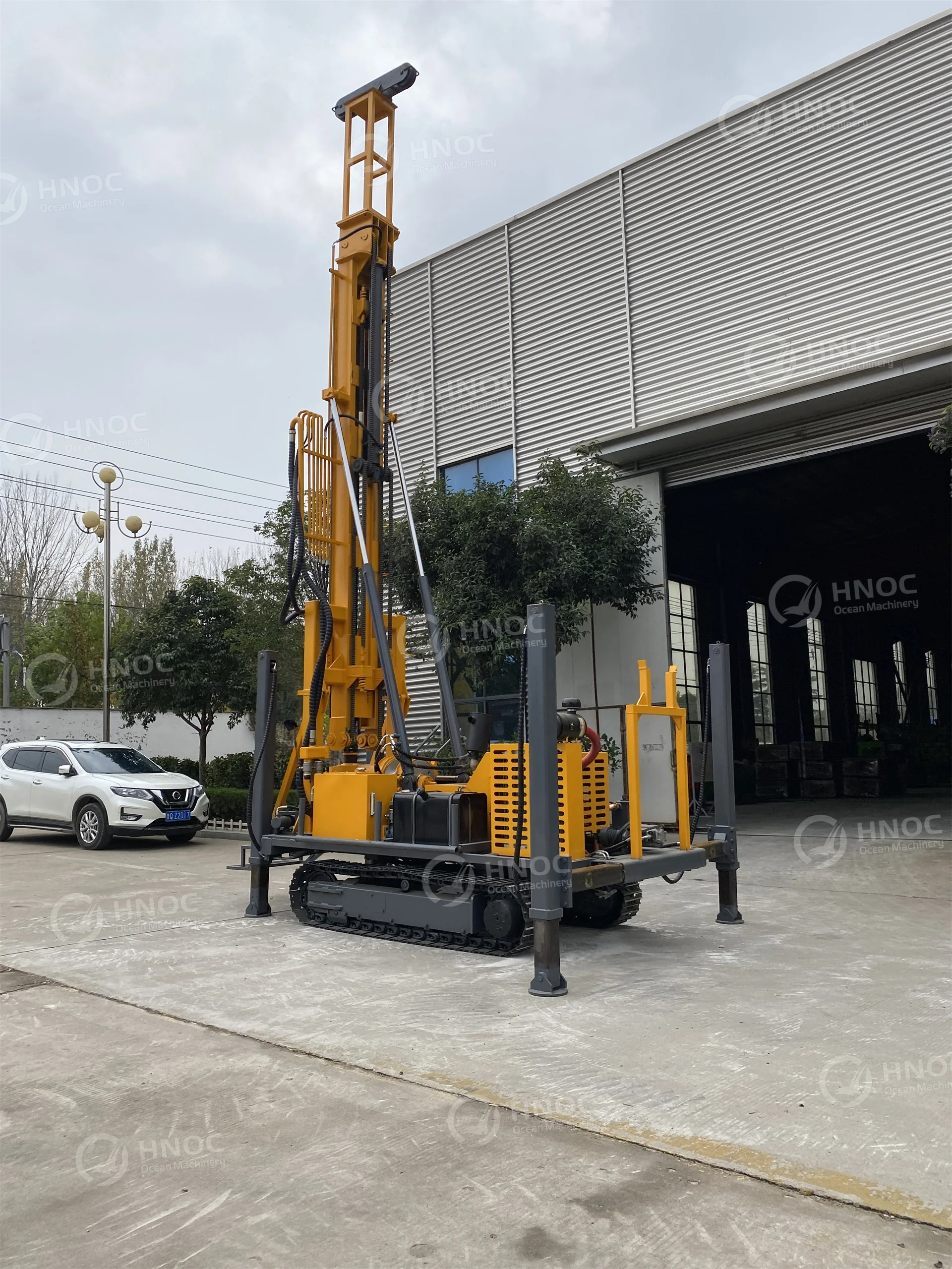 300m Depth High Power Hydraulic Diesel-Powered Rotary Drilling Rig for Water Well Borewell Drilling Multifunctional