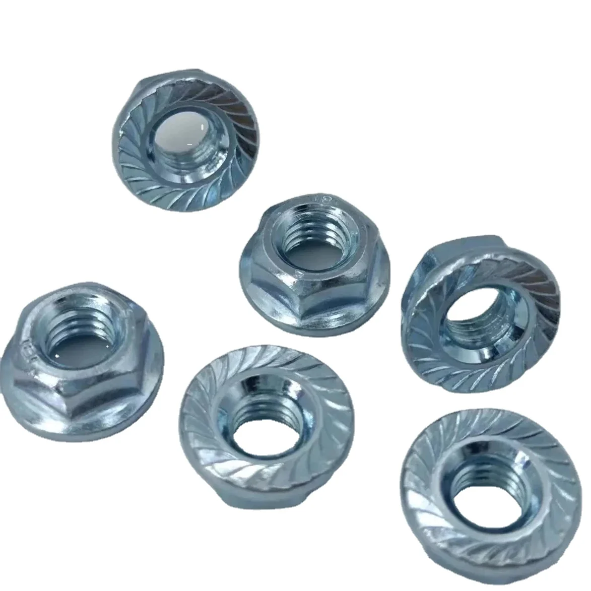 304 Stainless Steel Flange Nut 201Tooth locking 316 non-slip hexagonal flange nuts