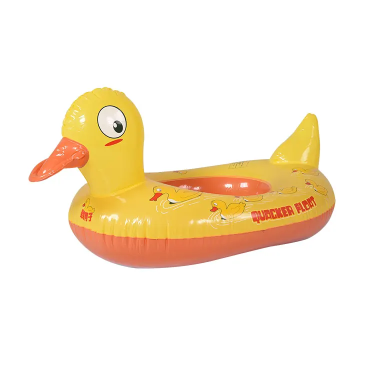 Yellow Duck Inflatable Pool Float Swim Ring With Safety Seat for Kids Inflatable Swimming Rings Suitable Child Swim Ring